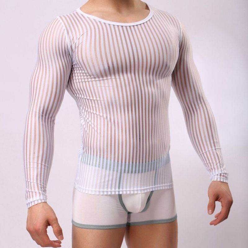 Mesh Men's Undershirt Slim Fit - Mubimart