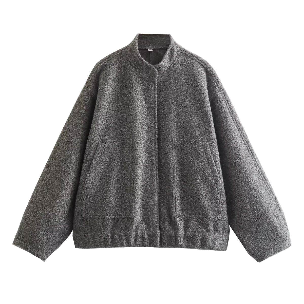 Fashion Casual Bomber Jacket Coa - Mubimart