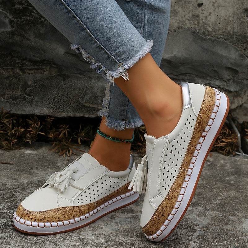 Tassel Flats Loafers Women Casual Cozy Shoes - Mubimart