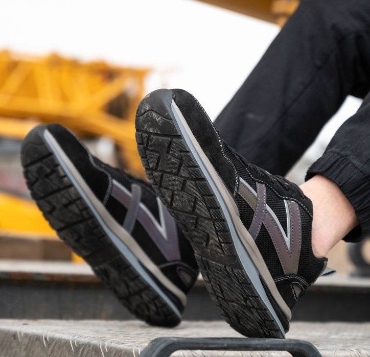 Safety Anti-smashing And Anti-penetration Steel Toe Cap Safety Shoes - Mubimart
