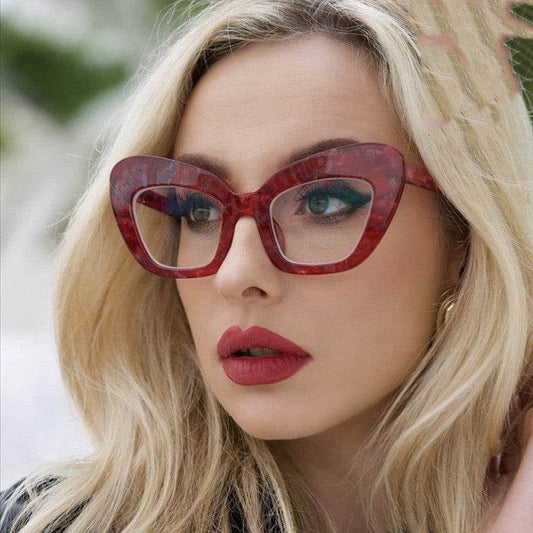 Ladies Fashion Cat Eye Sunglasses Personality Versatile Fashion Glasses Frames - Mubimart