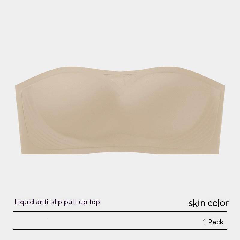 Seamless Push Up Non-slip Strapless Bra Tube Top - Mubimart
