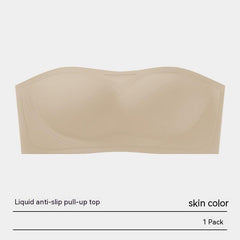 Seamless Push Up Non-slip Strapless Bra Tube Top - Mubimart -  