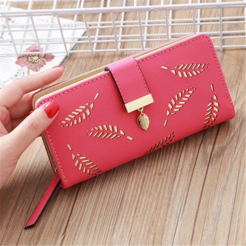 Buckle European And American Fashion Wallet Large-Capacity Clutch - Mubimart