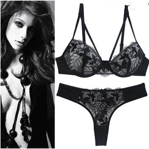Women's Sexy Lingerie Lace Bra Set Lady Bra Underwear - Mubimart