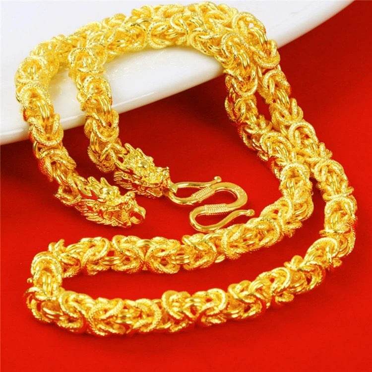 Mens Fashion Fabric Tap Necklace Bracelet - Mubimart
