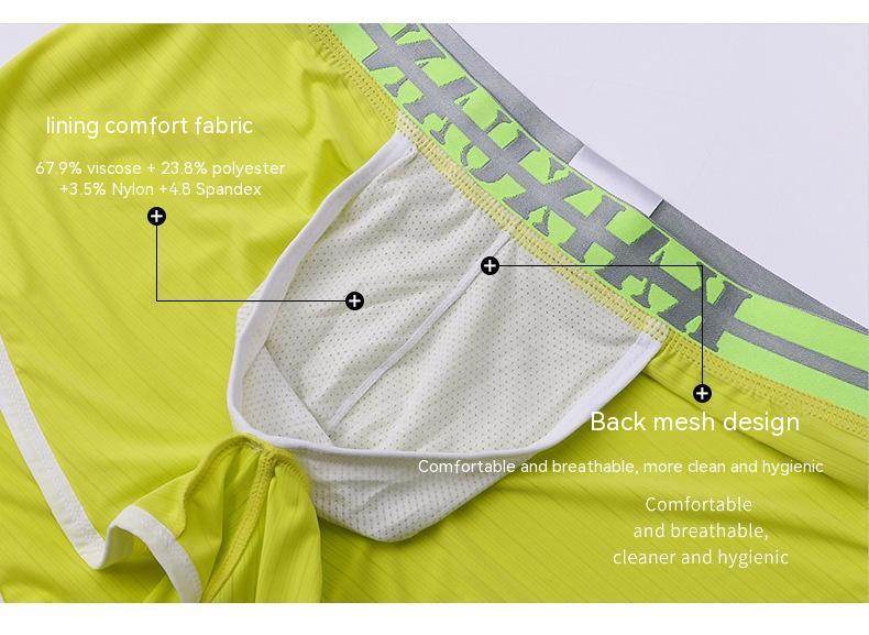 Underwear Ice Silk Split Home Shorts Men - Mubimart