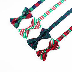 Mens Christmas Fashion Casual Print Bow Tie