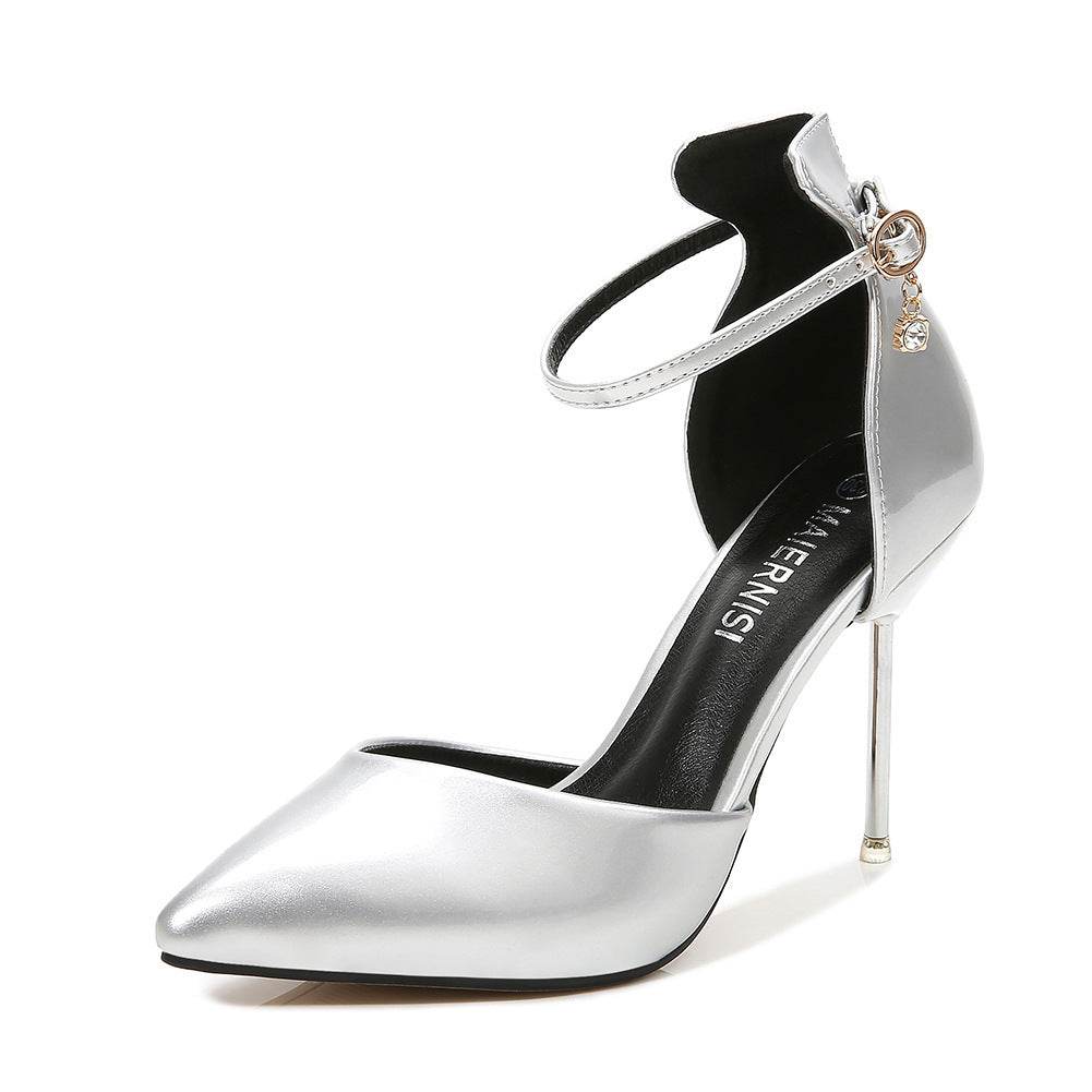 Fashion Hipster Lace-up Professional Pointed High Heels - Mubimart