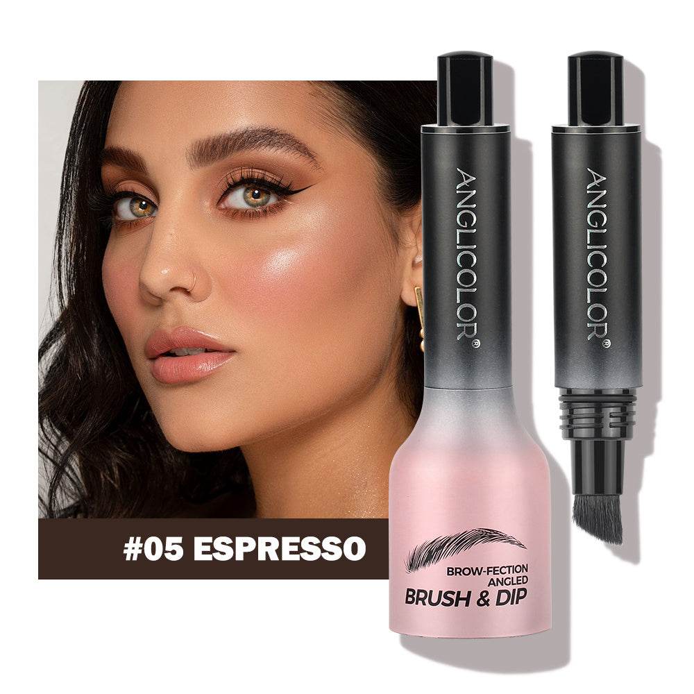 Brow-Fection Angled Liquid Brush Eyebrow Pencil Liquid Eyebrow Enhancer Easy To Color Long-Lasting Quick-Drying - Mubimart