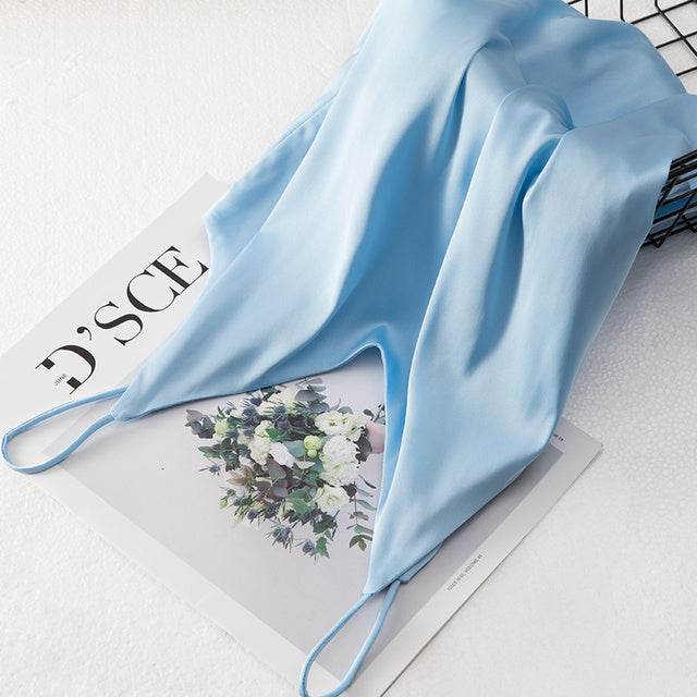 Summer Crop Top Women Camis Silk Satin Tank Top Women - Mubimart