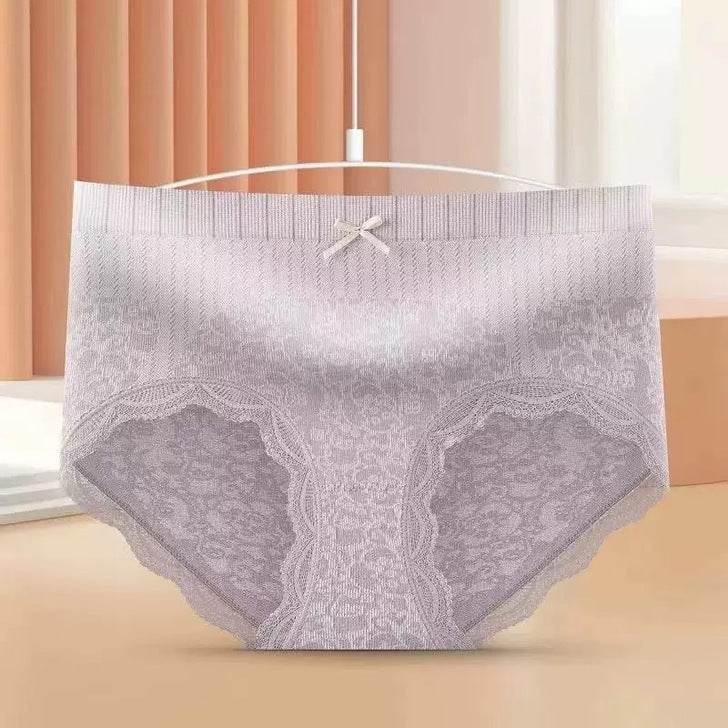 Plus Size Briefs Lace Mid Waist Women Shaping - Mubimart
