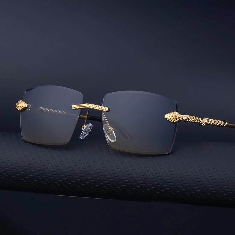 Fashion Rimless Sunglasses For Men - Mubimart