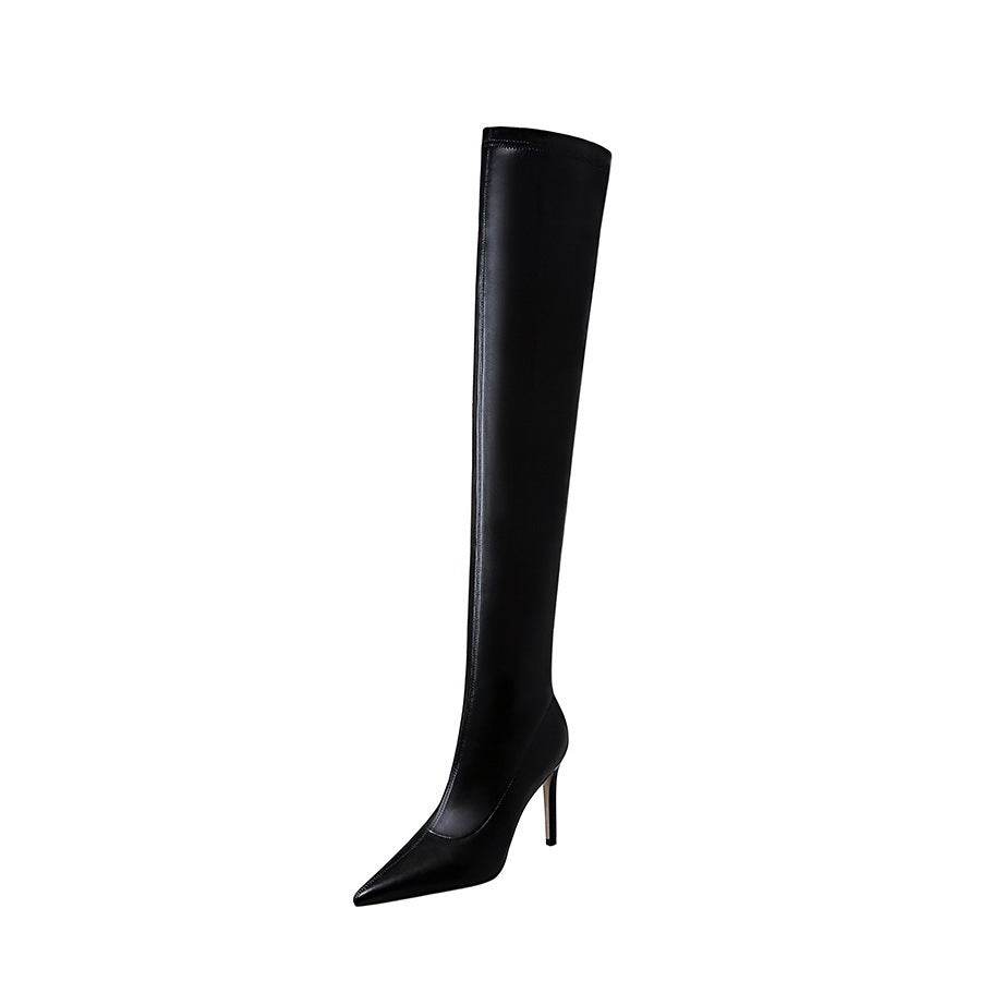 Stiletto Pointed Toe Over-the-knee Boots - Mubimart