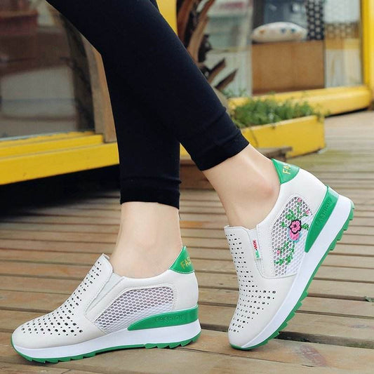 Women Comfortable Casual Shoes Summer Slip On Loafers Mixed - Mubimart