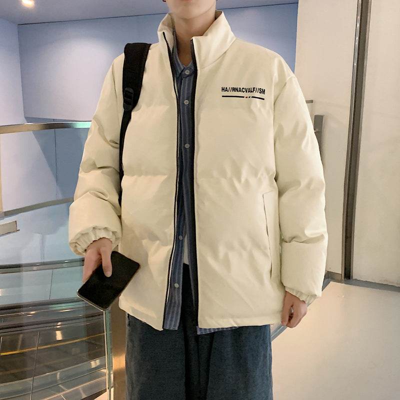 Men's Down Padded Tooling Casual Leather Jacket - Mubimart