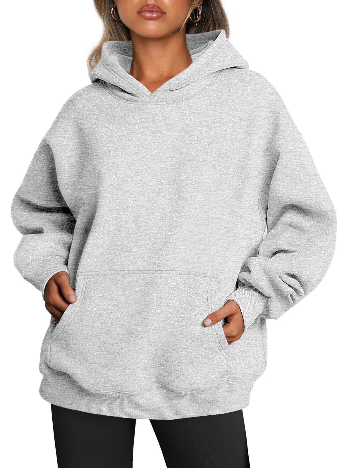 Women's Oversized Hoodies Fleece Loose Sweatshirts With Pocket Long Sleeve Pullover Hoodies Sweaters Winter Fall Outfits Sports Clothes - Mubimart