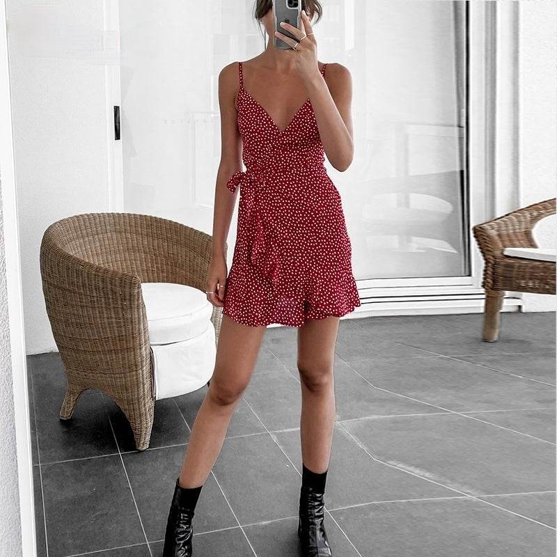 Hollow Soft Backless Robe Office Loose Cute Women Dresses - Mubimart