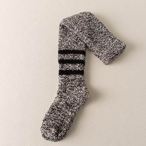 Coral Fleece Socks Men's Knee High Socks Plush Thick Socks - Mubimart