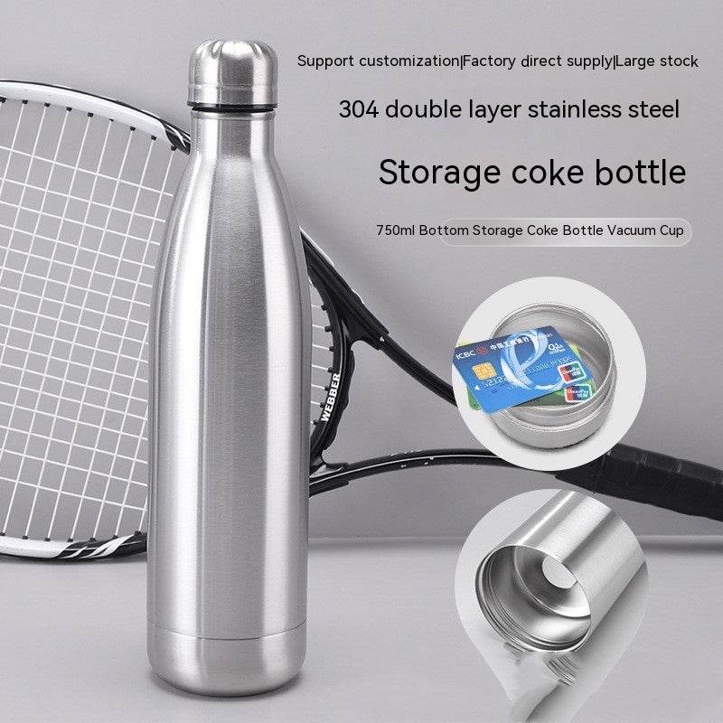 304 Stainless Steel Bottom Removable Coke Bottle - Mubimart