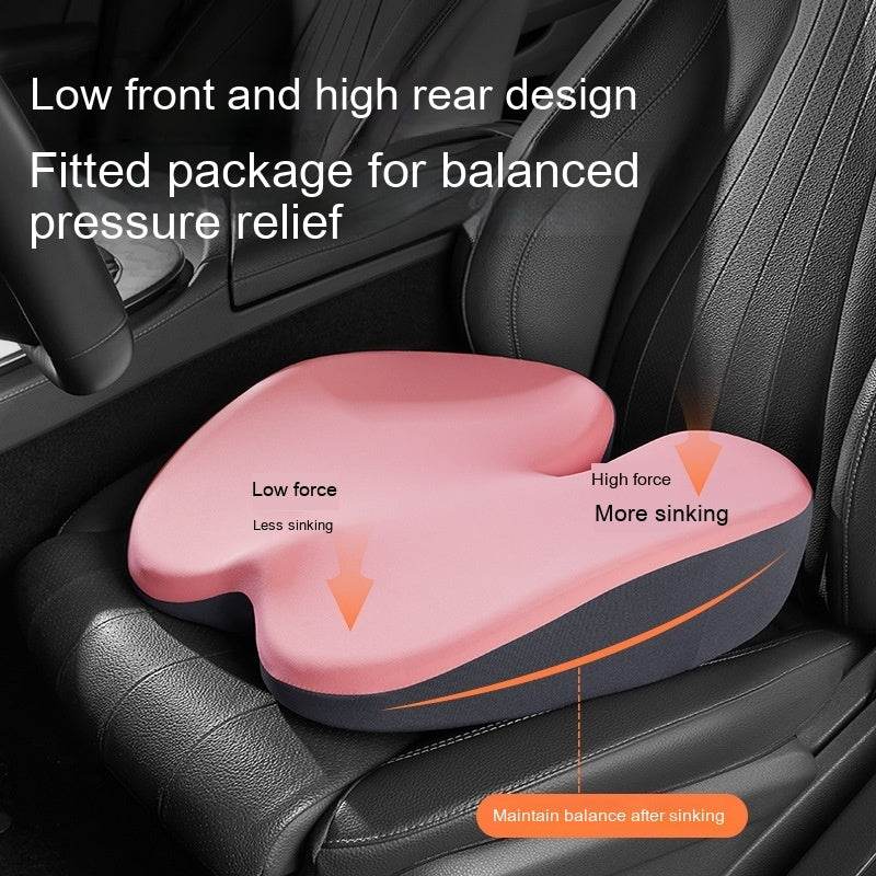 Car Heightening Cushion Backrest Lumber Pad Single Main Driving Thickened Cushion Driving Seat Short Four Seasons Universal - Mubimart
