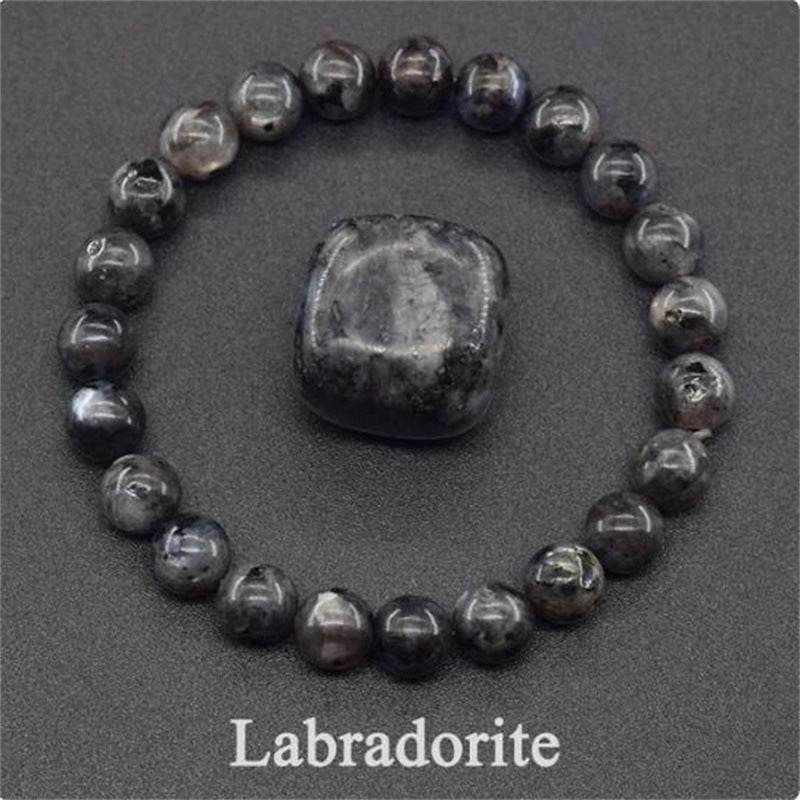 Natural Stone Elastic String Beaded Bracelet Jewelry Stone Tiger Eye Beaded Yoga Bracelets For Men Women - Mubimart