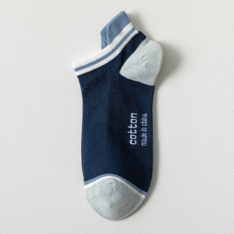 Socks Male Socks Sweat-absorbent Breathable Short Pure Cotton Socks Spring And Summer Thin Low-top Sports Mesh Men's Boat Socks - Mubimart
