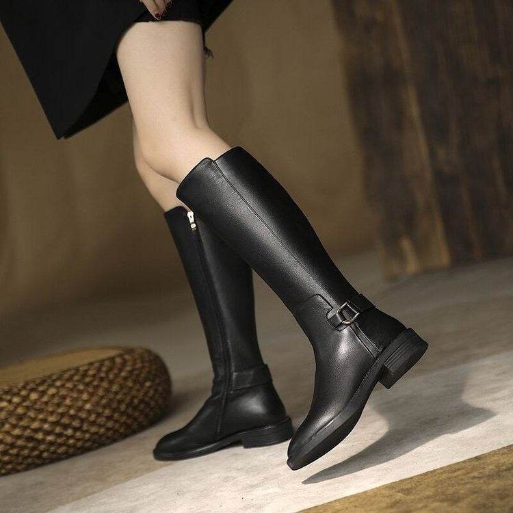 Below The Knee Knee-high Boots Knight Boots Women - Mubimart