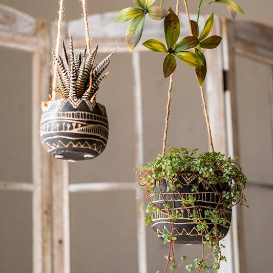 Balcony Wall Hanging Decorative Geometric Hanging Basket Planter - Mubimart