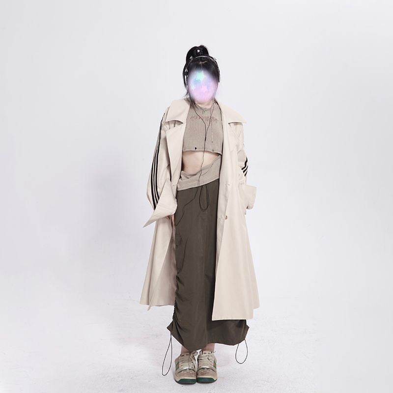 Workwear Mid-length Skirt Women's Autumn And Winter Drawstring - Mubimart