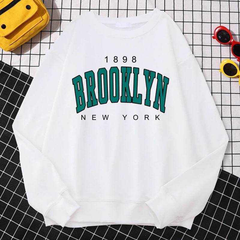 Autumn Kawaii Womens Sweatshirts 1898 Brooklyn - Mubimart