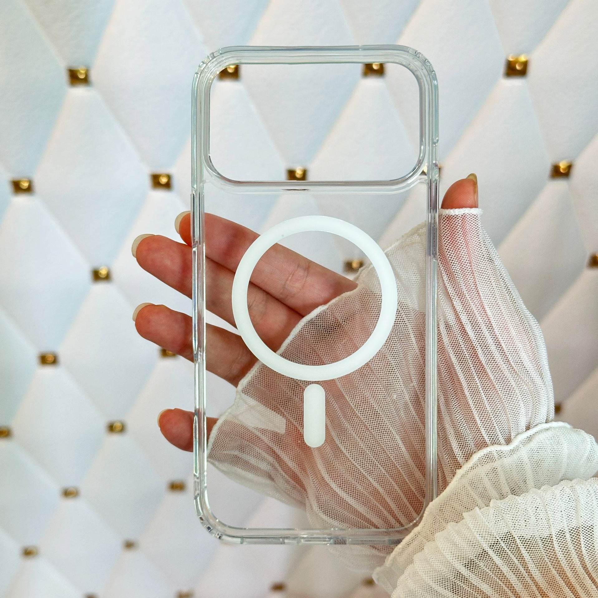 Magnetic Suction Applicable 17ProMax Transparent Phone Case - Mubimart