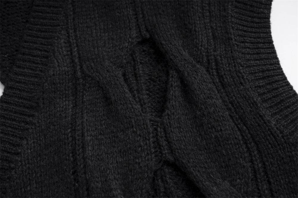 Loose Casual Sweater Vest Vest Coat - Mubimart