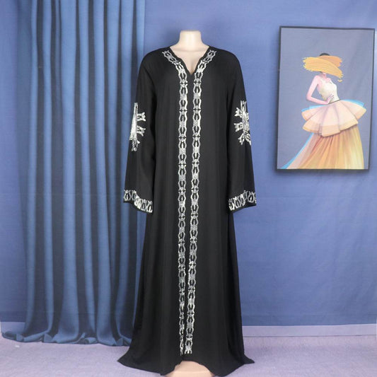 Ethnic Style Plus Size Dress Middle East Muslim Style Robe - Mubimart