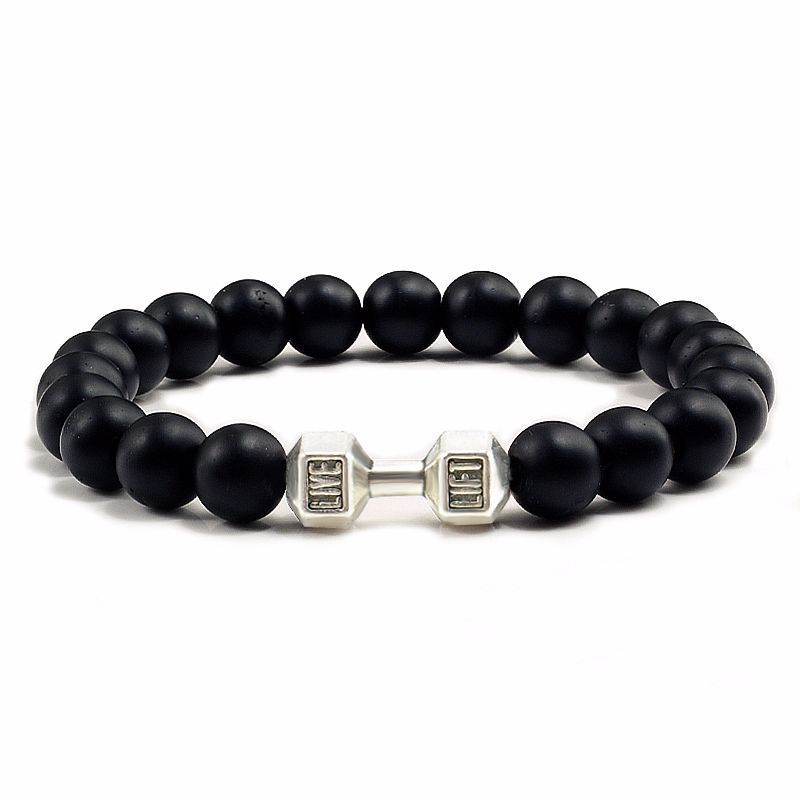 Natural Volcanic Stone Beads Bracelets Black Lava Men Women Bracelet Aromatherapy Essential Oil Diffuser Bangle - Mubimart