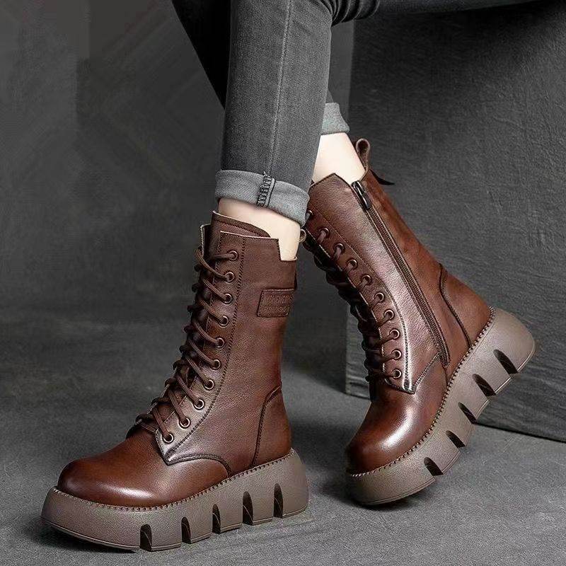 Fleece-lined Thick Cotton Mid-calf Women's Single Boots - Mubimart
