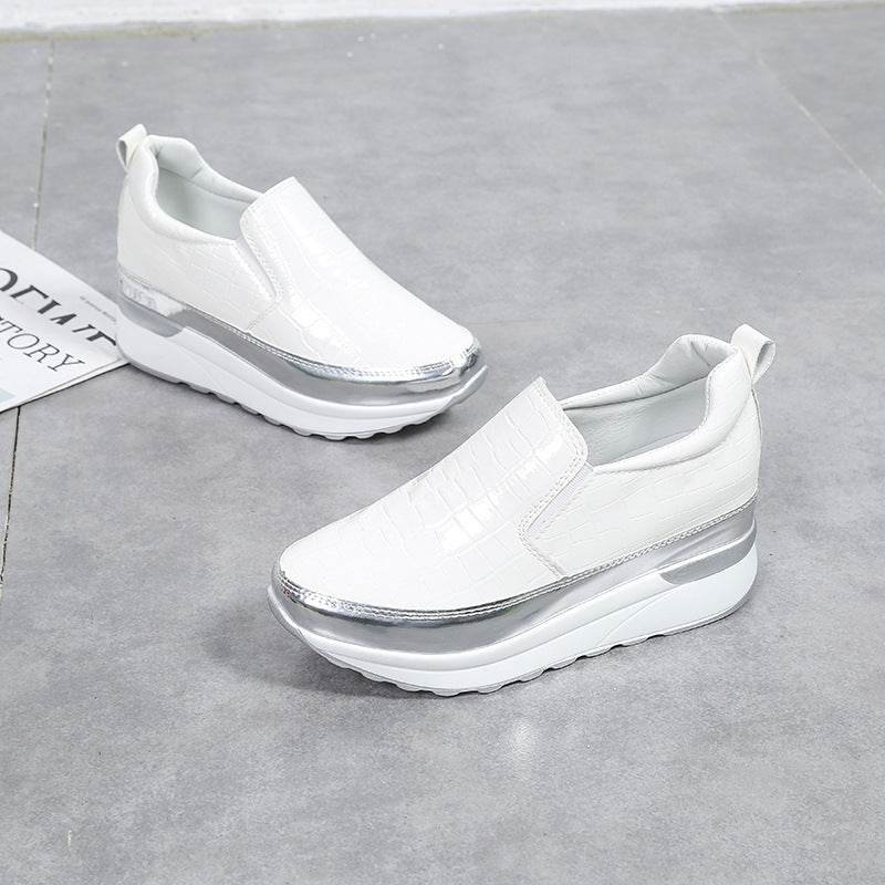 All-match Loafers Women 40 Platform Lazy Shoes - Mubimart