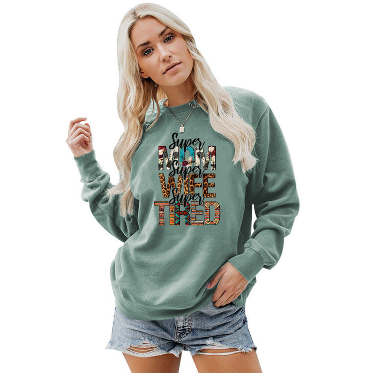 Women's Crew Neck Print Plus Size Sweatshirt - Mubimart -  