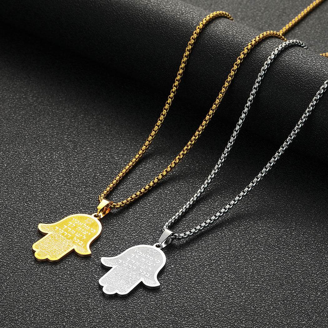 Fashion Men Necklace Fatima Pendant - Mubimart
