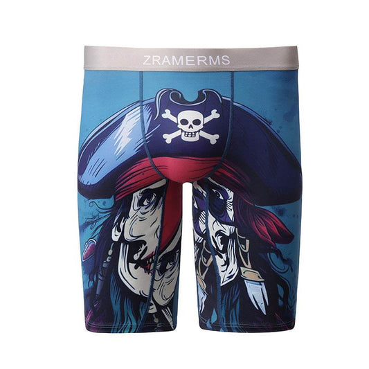 Printed Men's Underwear Breathable Extended Boxers - Mubimart