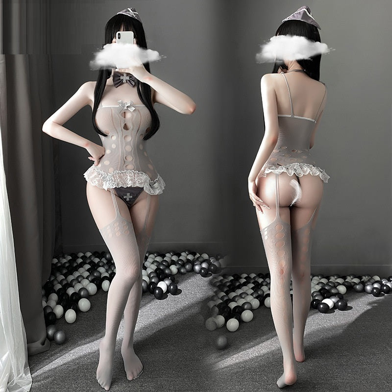 Pure Desire To Wear Nurse's Hosiery Suit Silk Stockings Uniform - Mubimart -  