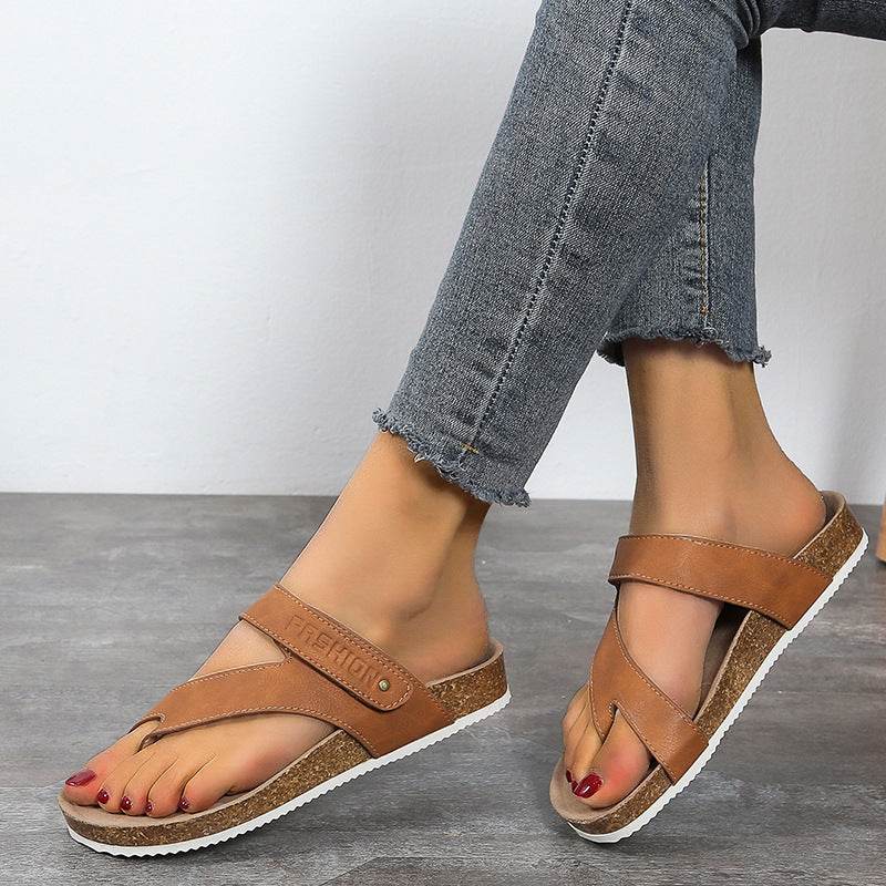 Women's Flat Sandals Flip Flops Slippers Outdoor Daily Casual Beach Shoes Slides - Mubimart