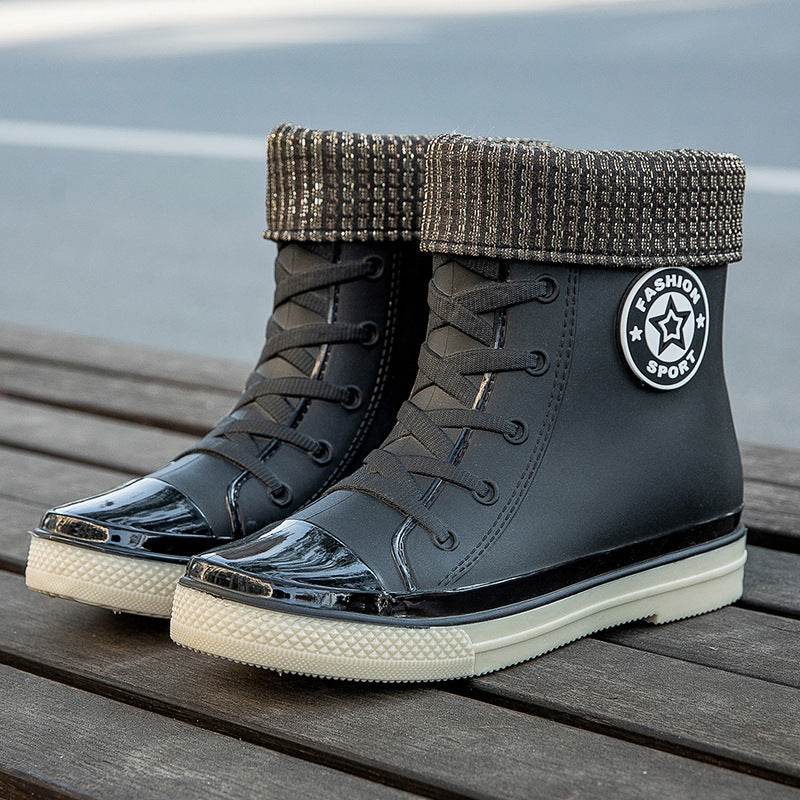 Waterproof Non-slip Wear-resistant Rain Boots For Women - Mubimart