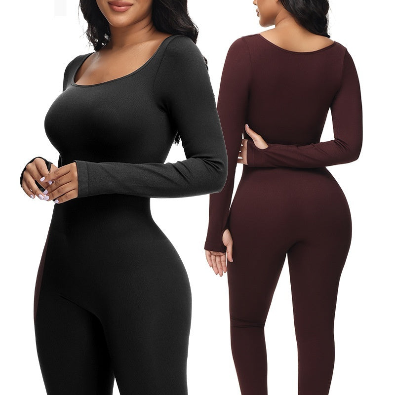 Plus Size High Waist Belly Shaping Jumpsuit - Mubimart -  