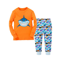 Cartoon Dinosaur Print Pajama Set - Mubimart -  