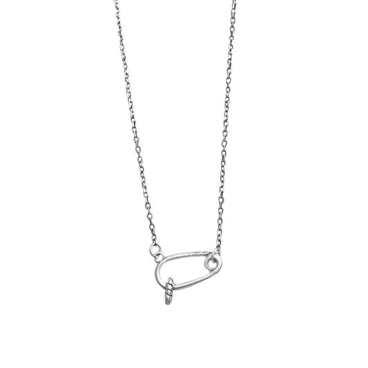 S925 Sterling Silver Geometric Retro Thai Silver Necklace Women