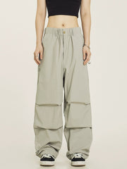 Vintage Pleated Parachute Pants Cargo Pants