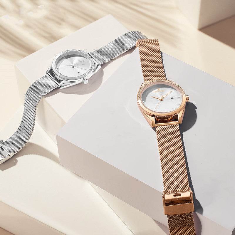 Waterproof Calendar Women Quartz Watch - Mubimart
