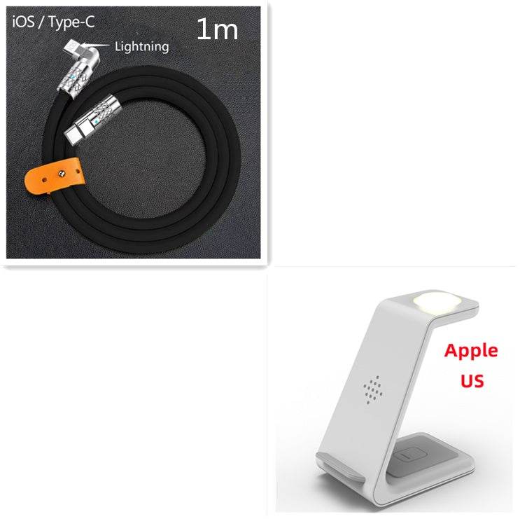 3 In 1 Fast Charging Station Wireless Charger Stand Wireless Quick Charge Dock For Phone Holder - Mubimart
