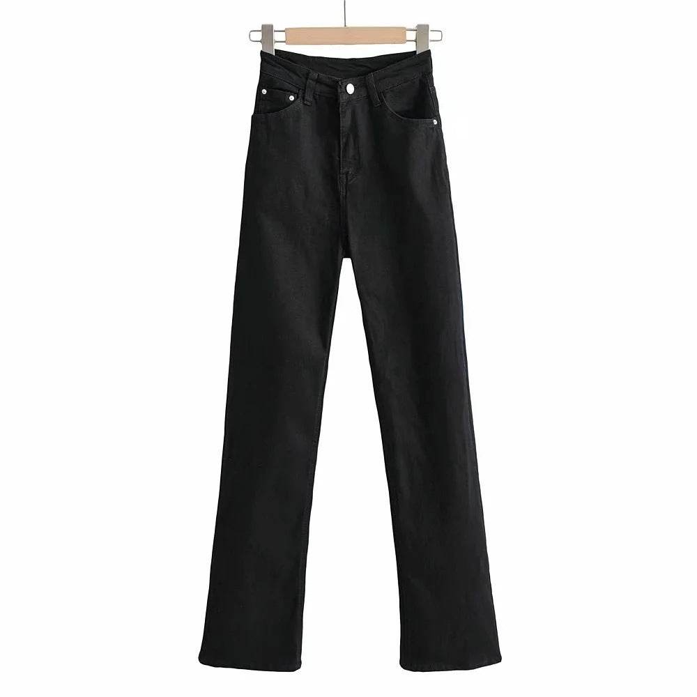 European And American Ins Retro Slim Micro Flare Jeans Women - Mubimart